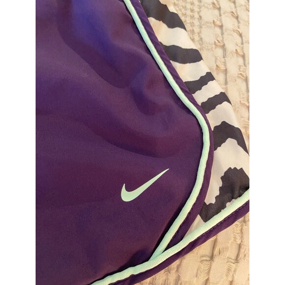 Girls Nike Dry Fit Size XL Purple & Zebra Shorts w/undershorts - Picture 2 of 8